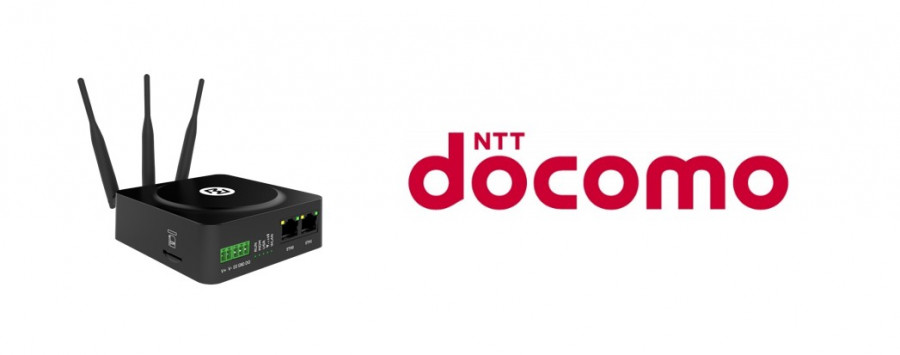Robustel industrial cellular IoT gateway R1510 and NTT DOCOMO INC. logo