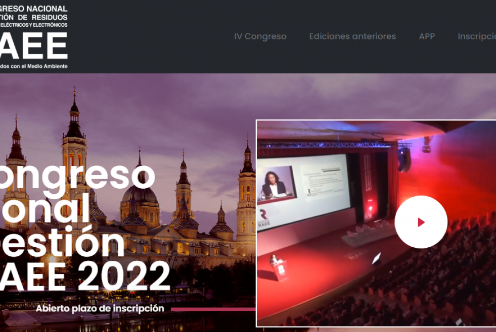 Portada web congreso nacional de RAEE 2022