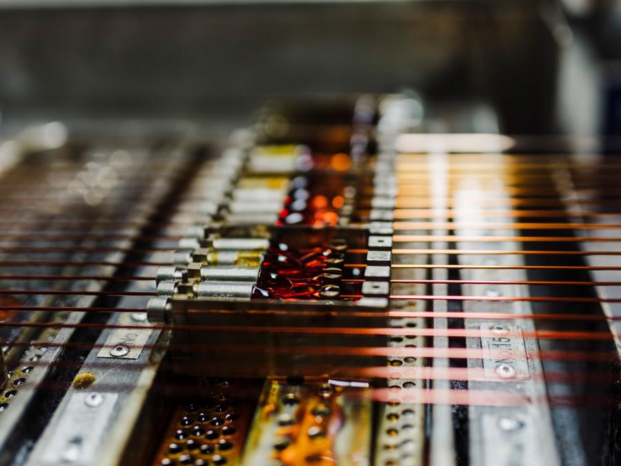Low carbon copper winding wire in production. Image Dahrén