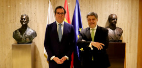 Antonio Garamendi, presidente de CEOE, y José Pérez, consejero delegado de Recyclia
